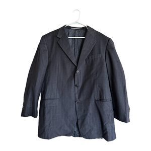 Hickey Freeman Gray Pinstriped Men's Blazer, Large, Pre-owned
